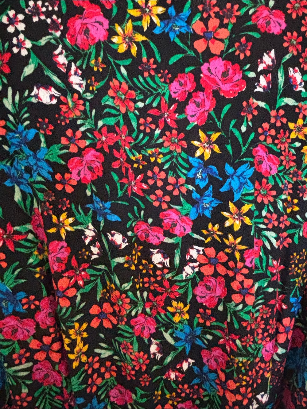 GAP Floral Midi Dress Size S Black Multicolor Garden Print Spring Summer Outfit - Picture 3 of 8